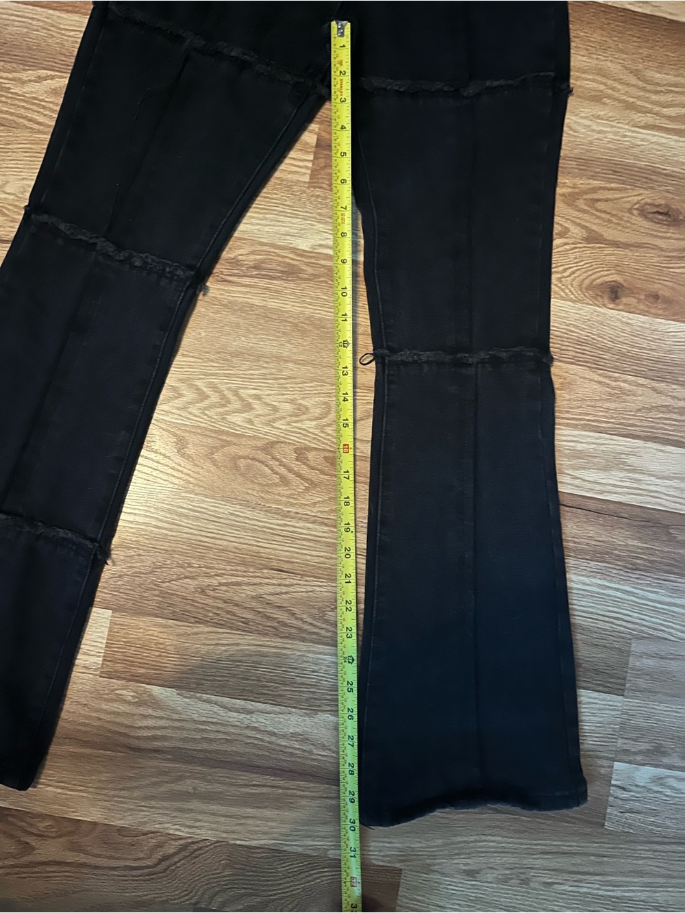 Nasty Gal Black Patchwork Flared Jeans - Picture 10 of 10